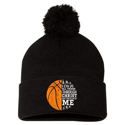 Christian Basketball Pom Pom 12in Knit Beanie