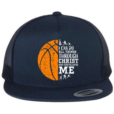 Christian Basketball Flat Bill Trucker Hat