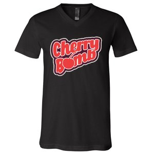 Cherry Bomb V-Neck T-Shirt