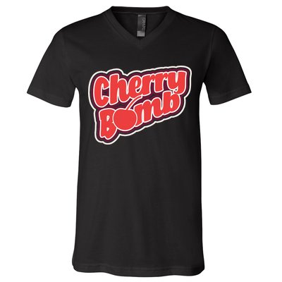 Cherry Bomb V-Neck T-Shirt
