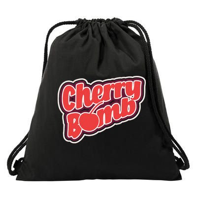 Cherry Bomb Drawstring Bag