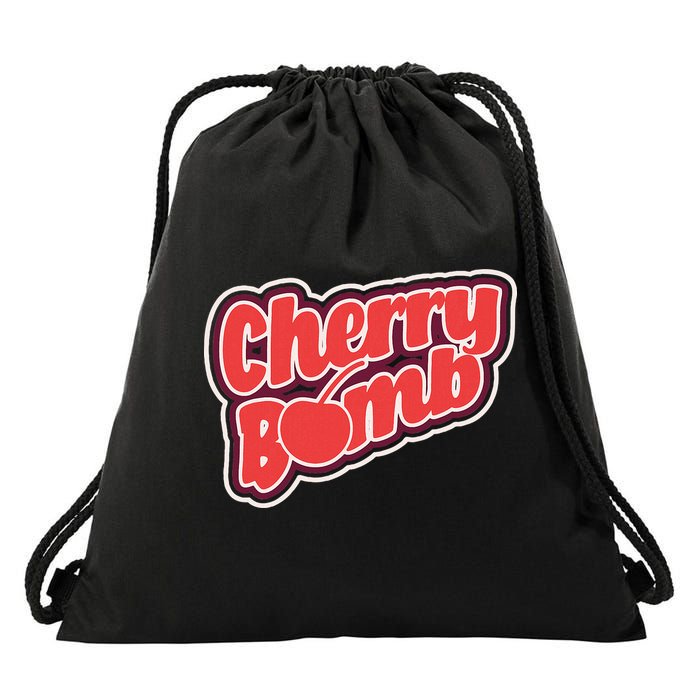 Cherry Bomb Drawstring Bag