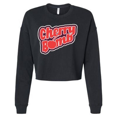 Cherry Bomb Cropped Pullover Crew
