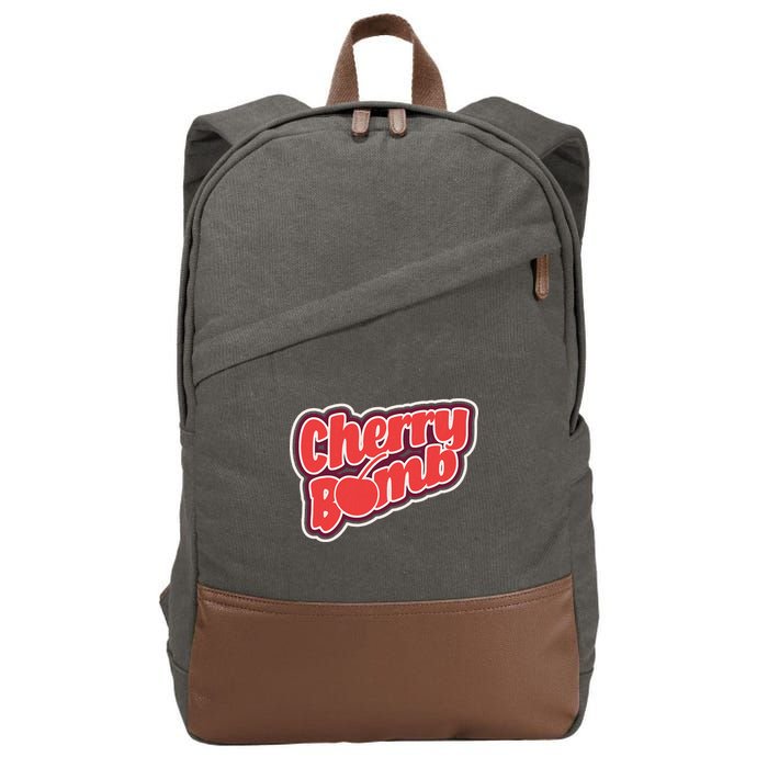 Cherry Bomb Cotton Canvas Backpack