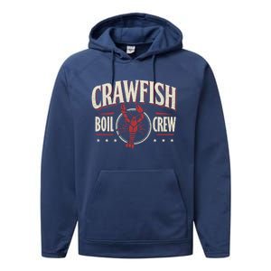 Crawfish Boil Crew Cool Gift Cajun Season Lover Party Funny Tee Gift Performance Fleece Hoodie