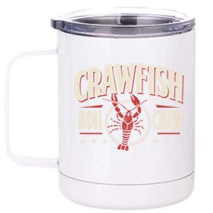 Crawfish Boil Crew Cool Gift Cajun Season Lover Party Funny Tee Gift 12 oz Stainless Steel Tumbler Cup