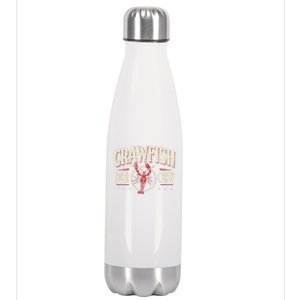 Crawfish Boil Crew Cool Gift Cajun Season Lover Party Funny Tee Gift Stainless Steel Insulated Water Bottle