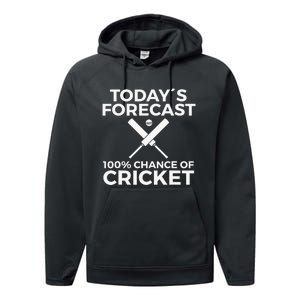 Cricket Bat Cricket Ball Indian Flag India Cricket Performance Fleece Hoodie