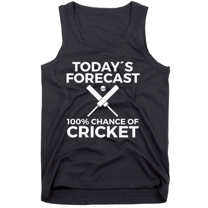 Cricket Bat Cricket Ball Indian Flag India Cricket Tank Top