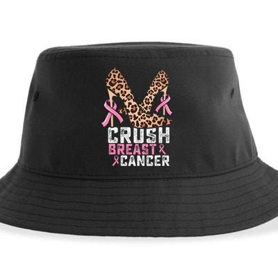 Crush Breast Cancer Warrior  Mom High Heels Pink Ribbon Sustainable Bucket Hat