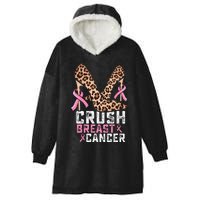 Crush Breast Cancer Warrior  Mom High Heels Pink Ribbon Hooded Wearable Blanket