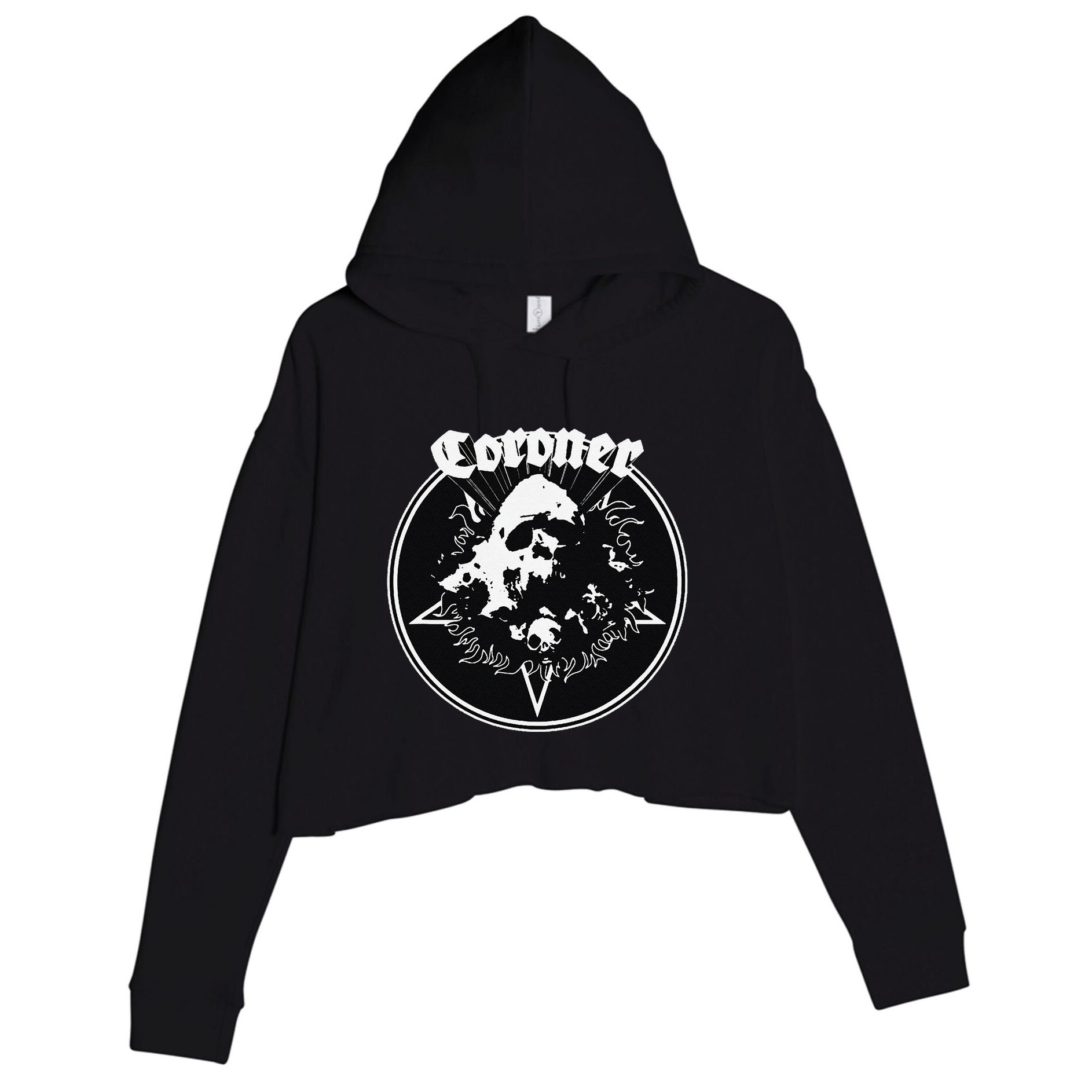 Coroner Band Crop Fleece Hoodie