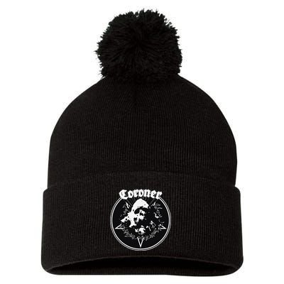 Coroner Band Pom Pom 12in Knit Beanie