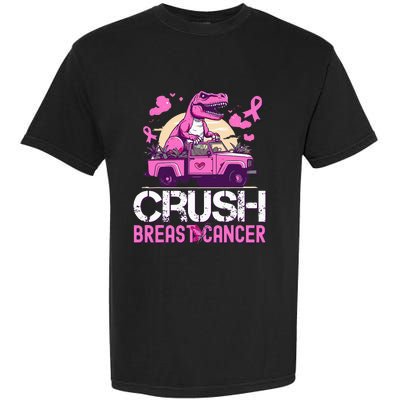 Crush Breast Cancer Awareness Monster Truck Garment-Dyed Heavyweight T-Shirt