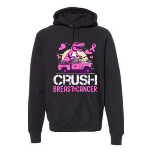 Crush Breast Cancer Awareness Monster Truck Premium Hoodie