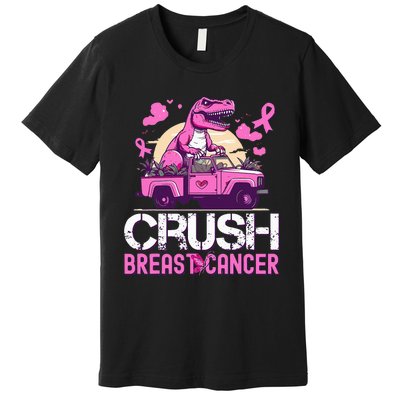 Crush Breast Cancer Awareness Monster Truck Premium T-Shirt