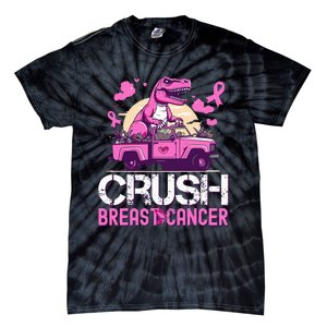 Crush Breast Cancer Awareness Monster Truck Tie-Dye T-Shirt