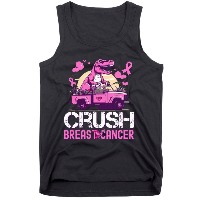 Crush Breast Cancer Awareness Monster Truck Tank Top