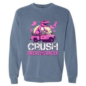 Crush Breast Cancer Awareness Monster Truck Garment-Dyed Sweatshirt