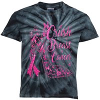 Crush Breast Cancer Awareness Bling Kids Tie-Dye T-Shirt