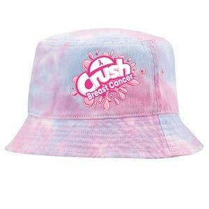 Crush Breast Cancer Pink Ribbon Breast Cancer Awareness Supporter Tie-Dyed Bucket Hat