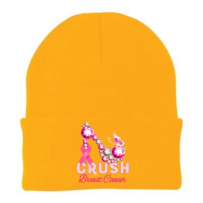 Crush Breast Cancer Warrior Support Breast Cancer Awareness Great Gift Knit Cap Winter Beanie