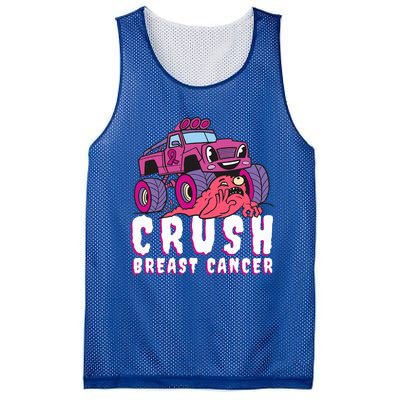 Crush Breast Cancer Awareness Monster Truck October Pink Mesh Reversible Basketball Jersey Tank