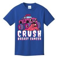 Crush Breast Cancer Awareness Monster Truck October Pink Kids T-Shirt