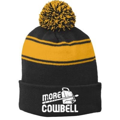 Cow Bell Cowbell Gifts Vintage Funny Drummer Cowbell Stripe Pom Pom Beanie