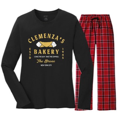 Clemenzas Bakery Women's Long Sleeve Flannel Pajama Set 