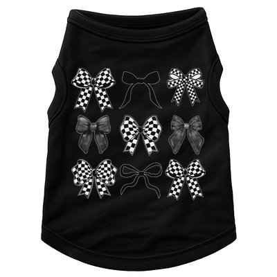 Coquette Bow Checkered Flag Race Car Racing Women Cute Doggie Tank