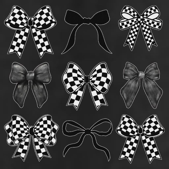 Coquette Bow Checkered Flag Race Car Racing Women Cute Adult Drive Performance Visor