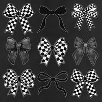 Coquette Bow Checkered Flag Race Car Racing Women Cute 11oz C Handle Ceramic Mug