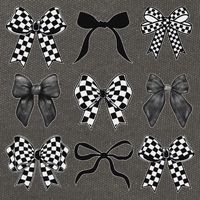 Coquette Bow Checkered Flag Race Car Racing Women Cute Cotton Canvas Backpack