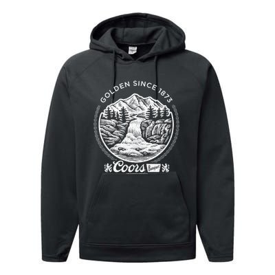 C.O.O.Rs Brewing Company Golden Since Vintage Banquet Badge Performance Fleece Hoodie