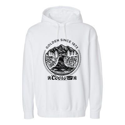 C.O.O.Rs Brewing Company Golden Since Vintage Banquet Badge Garment-Dyed Fleece Hoodie