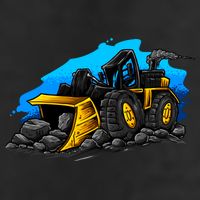 Cartoon Bulldozer Cool Comfort Performance Bucket Hat