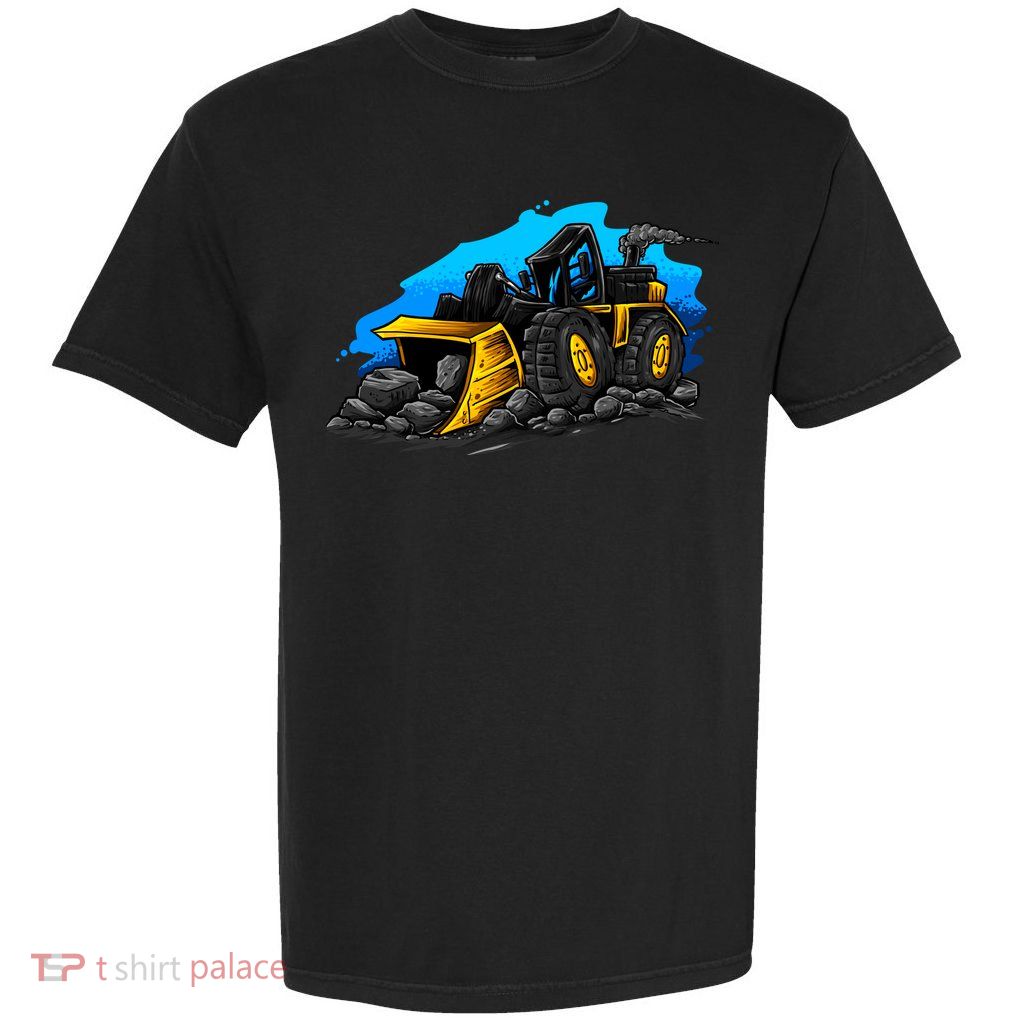 Cartoon Bulldozer Garment-Dyed Heavyweight T-Shirt