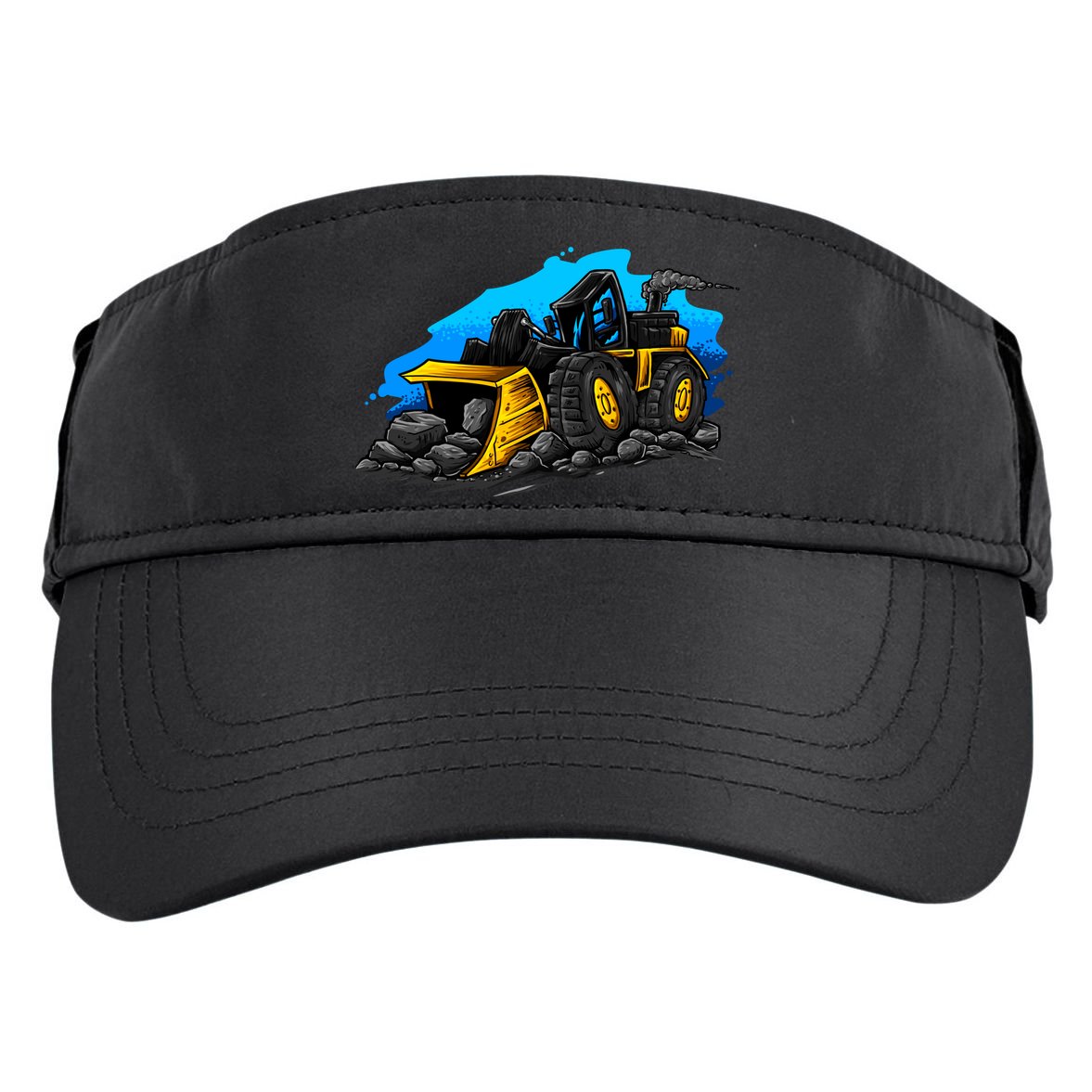Cartoon Bulldozer Adult Drive Performance Visor