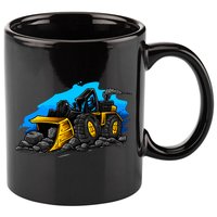 Cartoon Bulldozer 11oz C Handle Ceramic Mug