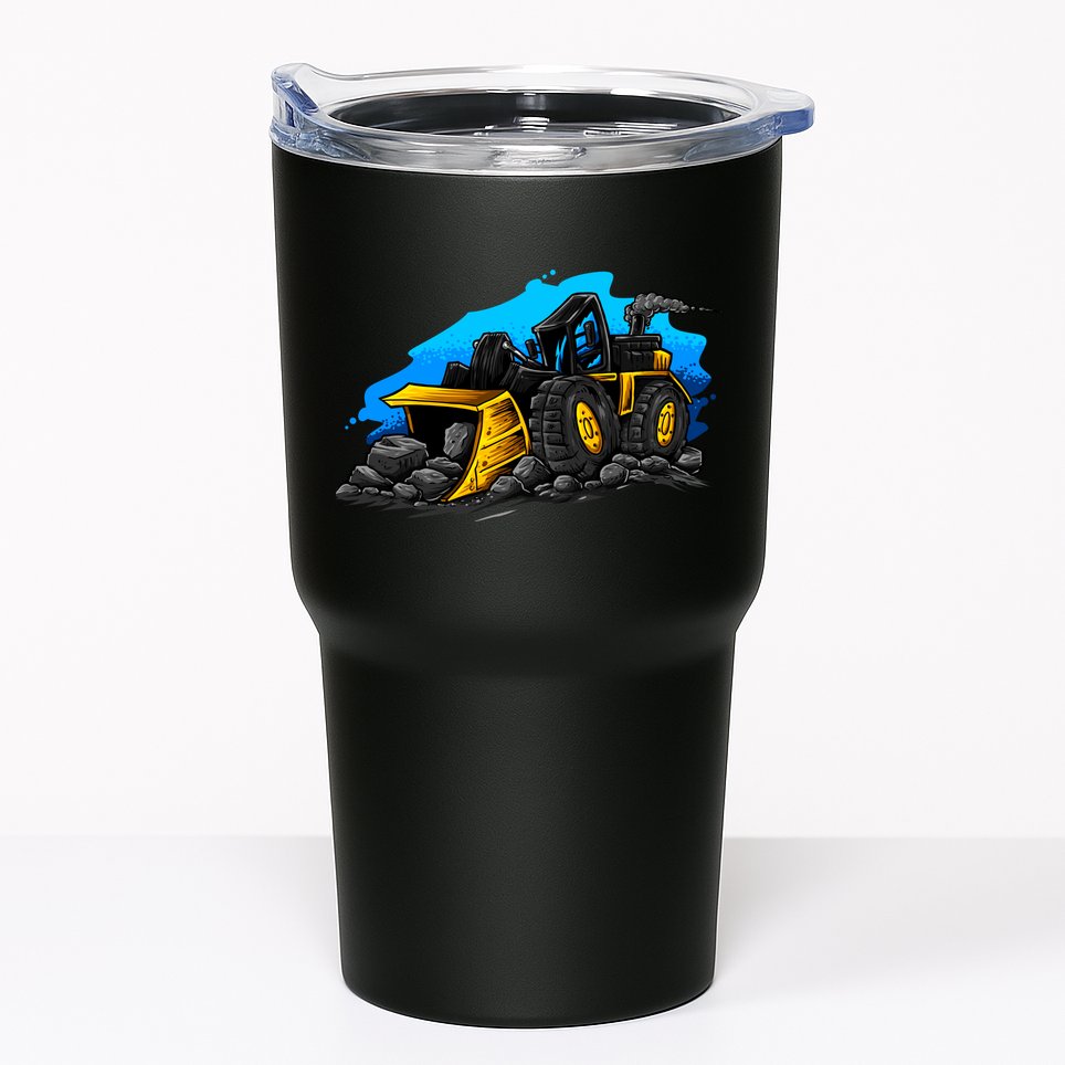 Cartoon Bulldozer Tumbler