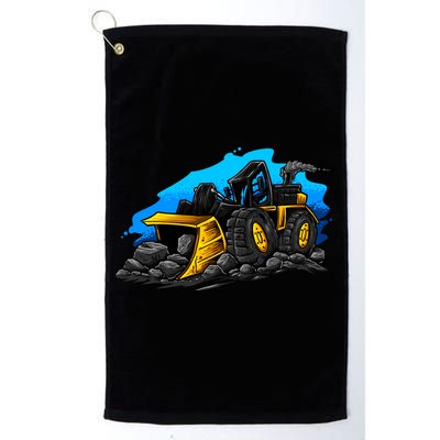 Cartoon Bulldozer Golf Towel