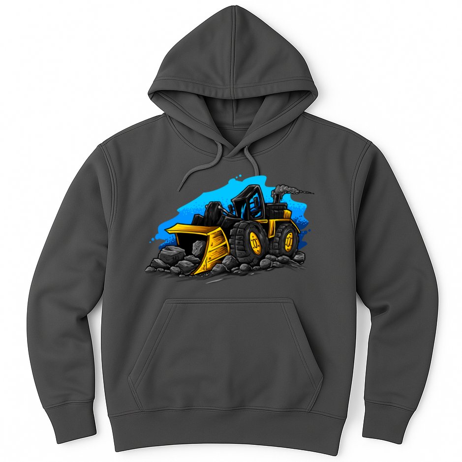 Cartoon Bulldozer Hoodie