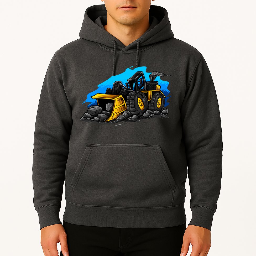 Cartoon Bulldozer Hoodie