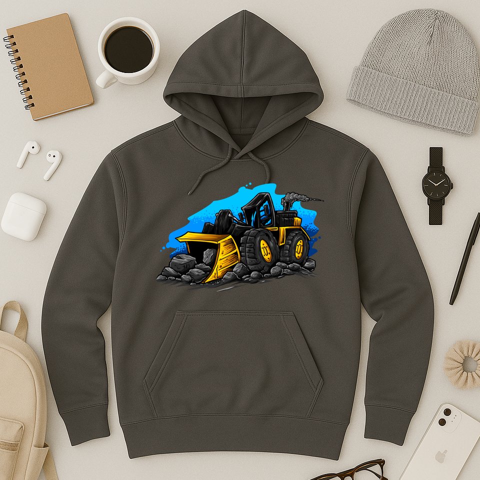 Cartoon Bulldozer Hoodie