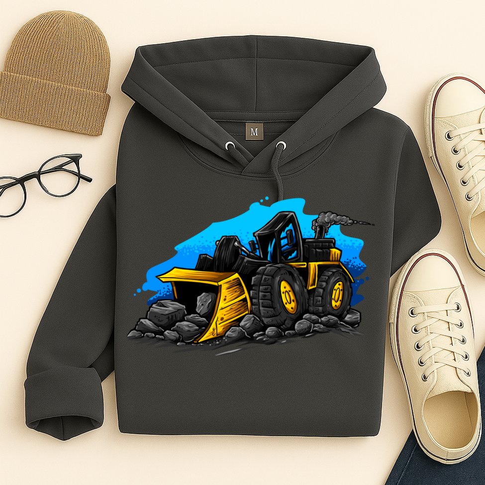 Cartoon Bulldozer Hoodie