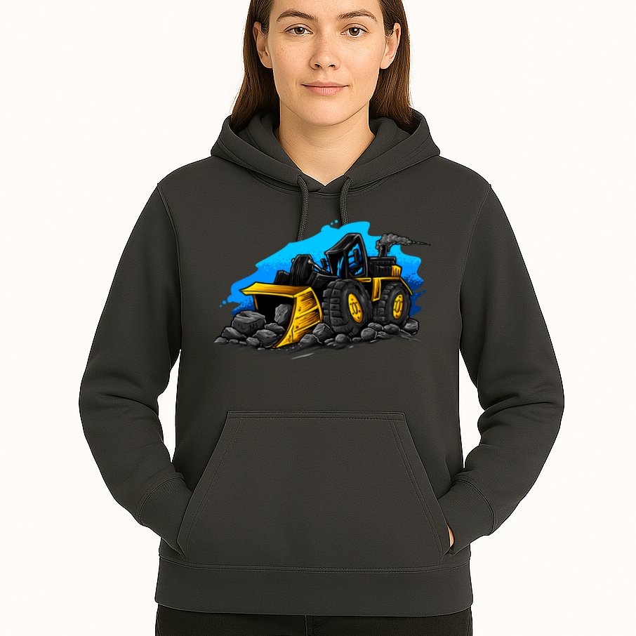 Cartoon Bulldozer Hoodie