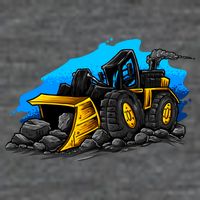 Cartoon Bulldozer T-Shirt