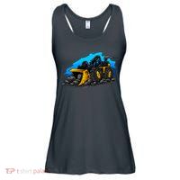 Cartoon Bulldozer Ladies Essential Flowy Tank