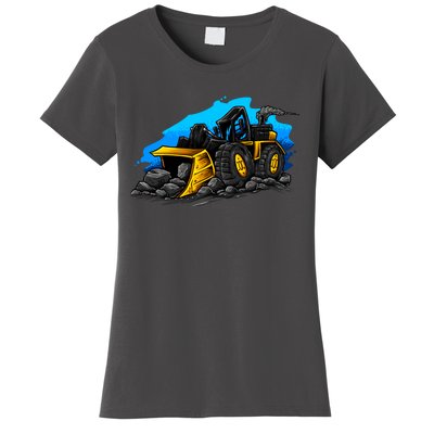 Cartoon Bulldozer Women's T-Shirt